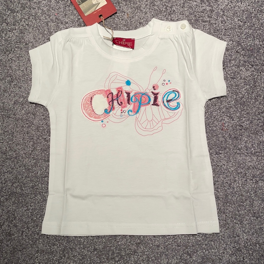 New Chipie Girls White Logo Top